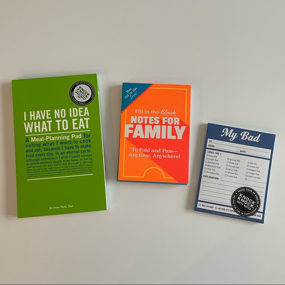 Knock Knock Bundle of 3 Notepads